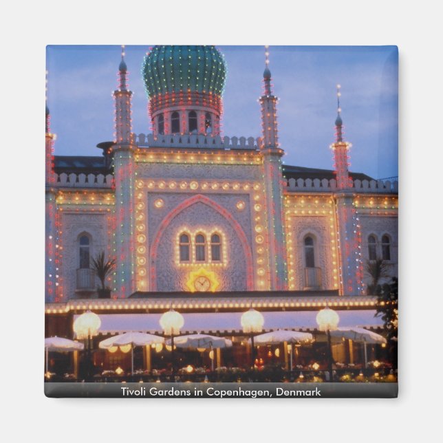 Tivoli Gardens i Köpenhamn, Danmark Magnet (Framsidan)