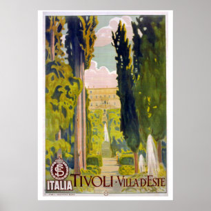 Tivoli och villan D'Este Poster
