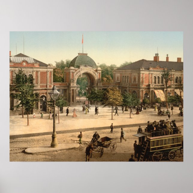Tivoli Park Entrance Köpenhamn Danmark Poster (Framsidan)