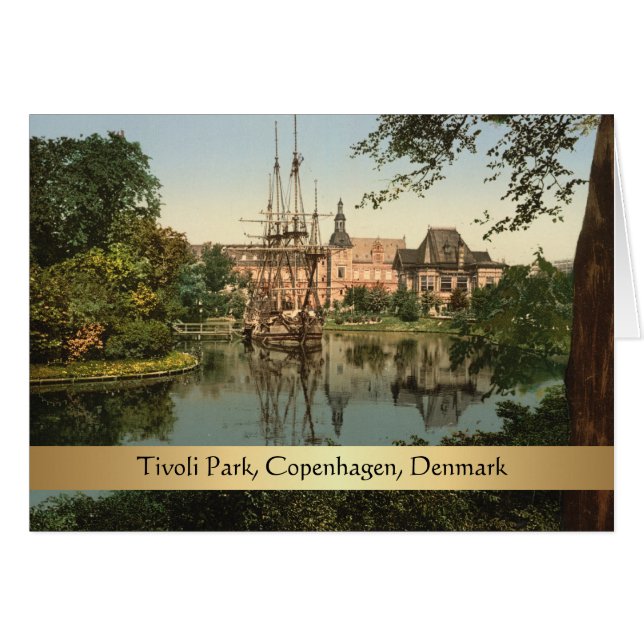 Tivoli Park, Köpenhamn, Danmark Hälsningskort (Framsidan Horizontal)