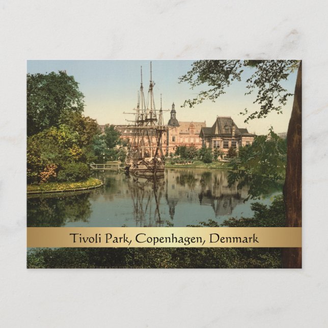 Tivoli Park, Köpenhamn, Danmark Vykort (Framsida)