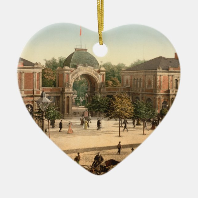 Tivoli parkerar hänrycker Köpenhamn Julgransprydnad Keramik (Framsidan)