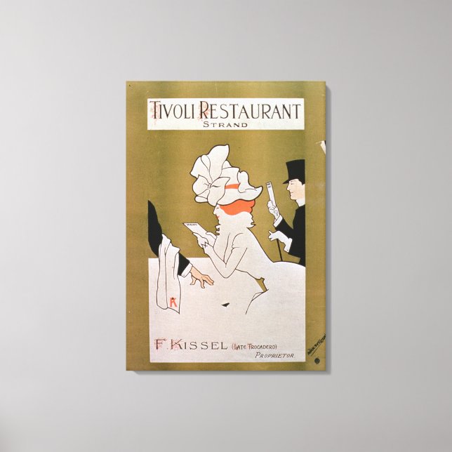 "Tivoli Restaurant, Strand", London (färg litho) Canvastryck (Framsida)