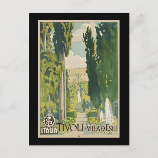Tivoli Villa d'Este Vykort (Framsida)
