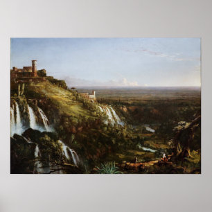 Tivoli Waterfall - Temple of the Sibyl, Cole Poster