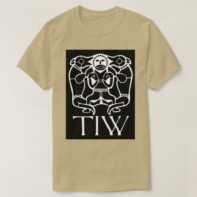 Tiw Anglo Saxon Gud, Krig T Shirt (Design framsida)