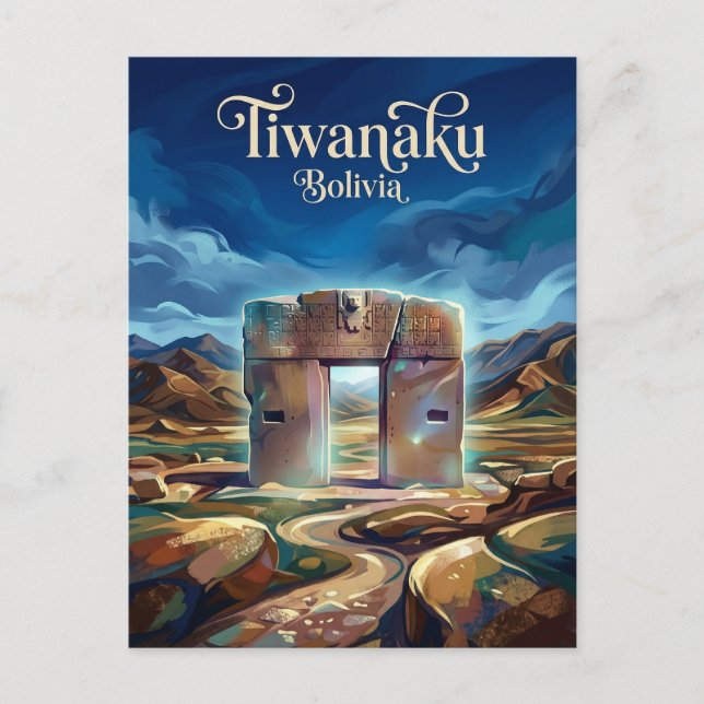 Tiwanaku Bolivia Vykort (Framsida)