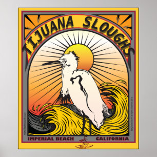 TIYUANA SLOUGHS IMPERIALISTISKT STRANDKALIFORNIEN POSTER