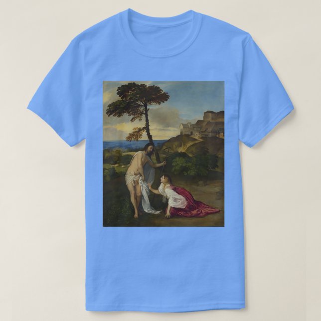 Tiziano Vecelli Titian Kristus och Mary Magdalene  T Shirt (Design framsida)