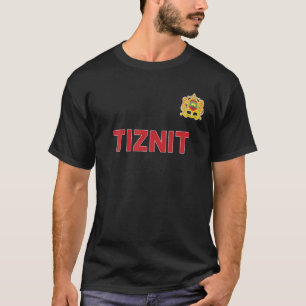 Tiznit Marocko National Flagga Heart Emblem Vapens T Shirt