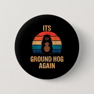 Tja det är Groundhog Day igen Rolig Groundhog Anim Knapp