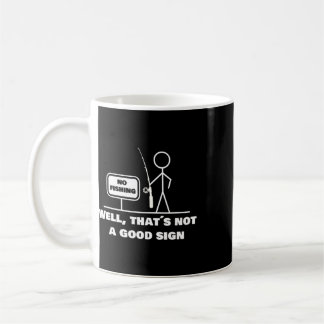 Tja det är inte ett bra tecken, jag rolig fiskespö kaffemugg