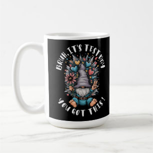 Tja det är provdagen du klarar det rolig skolmotiv kaffemugg