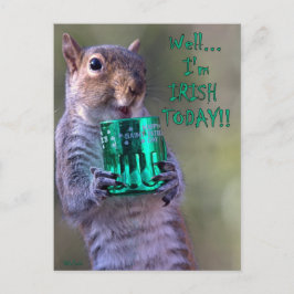 "Tja.. JAG ÄR IRISH I DAG!" Vykort