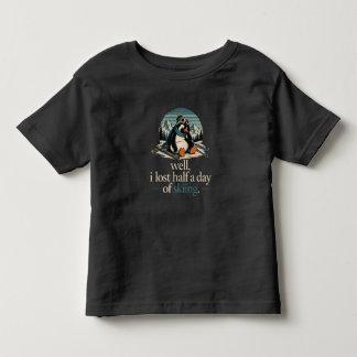 Tja, jag förlorade en halvdag med skidåkande pingv t shirt