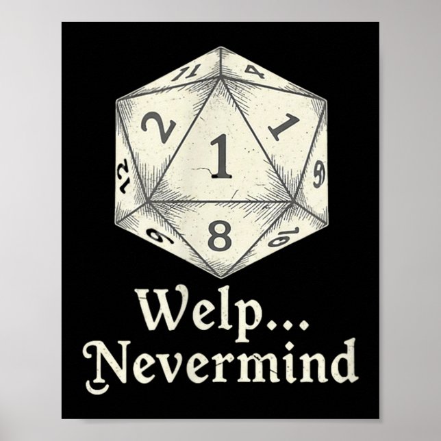 Tja, strunt samma D20 Brädspel Rollspel  Poster (Framsidan)