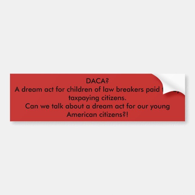 tjafset över DACA Bildekal (Framsidan)