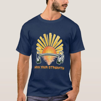 Tjäna Din Styrka Motiverande Gym T-Shirt