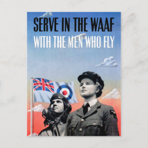 Tjäna i WAAF ~ Med de män som flyger Vykort