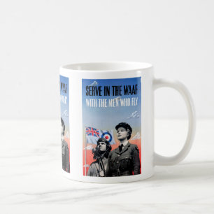 Tjäna som i WAAF-~en med manar som flyger Kaffemugg