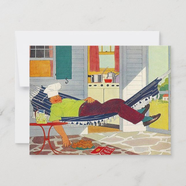 TJÄNAD HÄNGMATTA TIME FÖR PENSIONPARTYINBJUDAN ~! INBJUDNINGAR (Framsida)