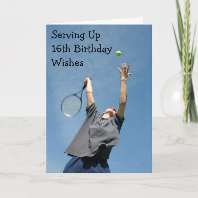 TJÄNAR UPP TILL 16:e BIRTHDAY ÖNSKEMÅL Kort (Framsida)