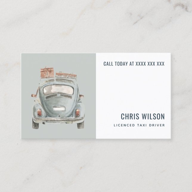 TJÄNST FÖR KASSADRIVRUTINSÄTTNING FÖR GRÅTT-VATTEN VISITKORT (Framsida)