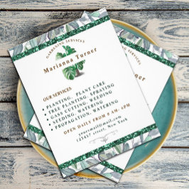 tjänst för vattenfärgsverk, trädgårdsodlare flygblad