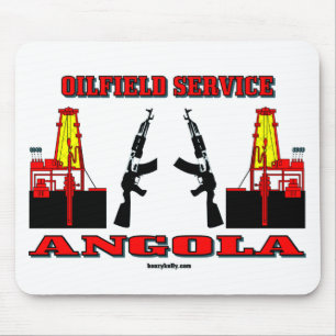 Tjänste- Angola Oilfield, olje-, riggar, Mousepad Musmatta