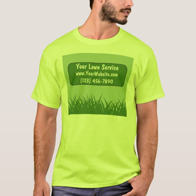 Tjänste- arbetsskjortor för gräsmatta t shirt (Framsida)