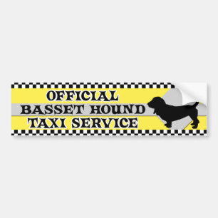 Tjänste- bildekal för Bassethundtaxi