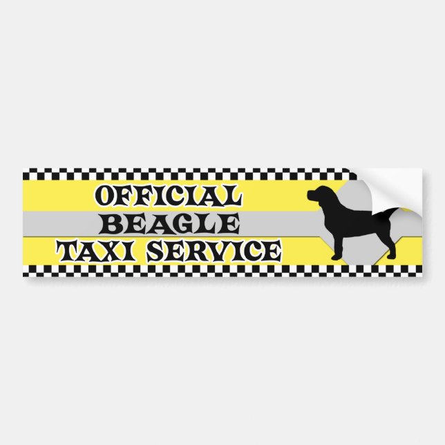 Tjänste- bildekal för Beagletaxi (Framsidan)