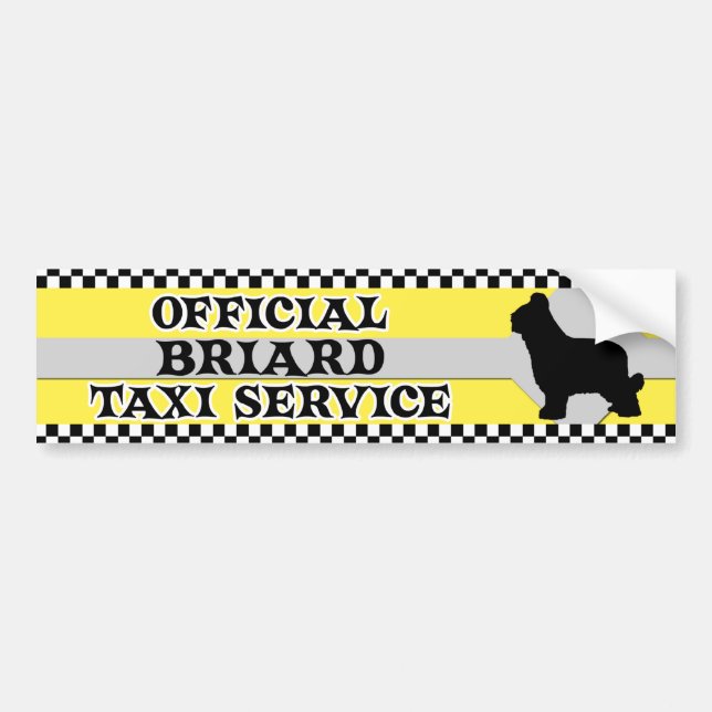 Tjänste- bildekal för Briard taxi (Framsidan)