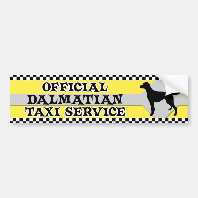 Tjänste- bildekal för Dalmatian taxi (Framsidan)