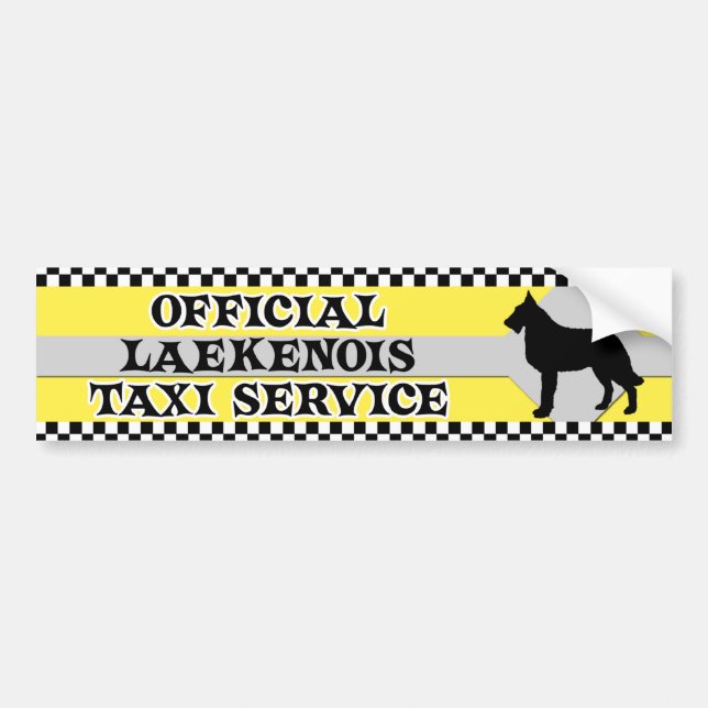 Tjänste- bildekal för Laekenois taxi (Framsidan)