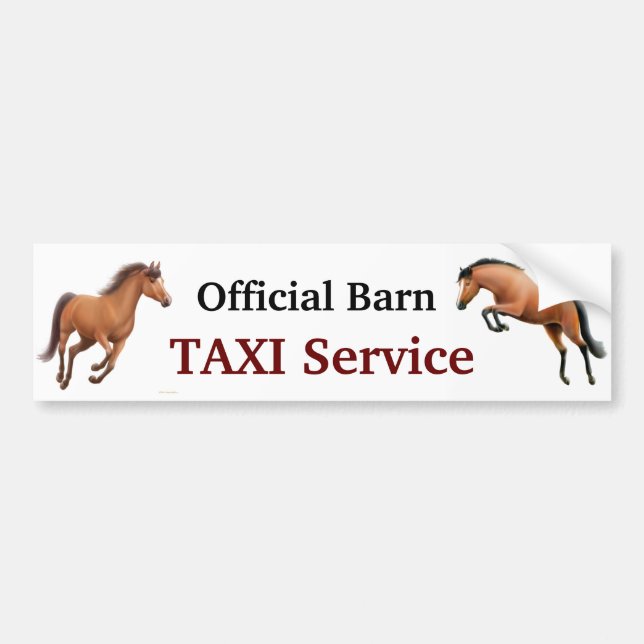 Tjänste- bildekal för officiell ladugårdtaxi (Framsidan)