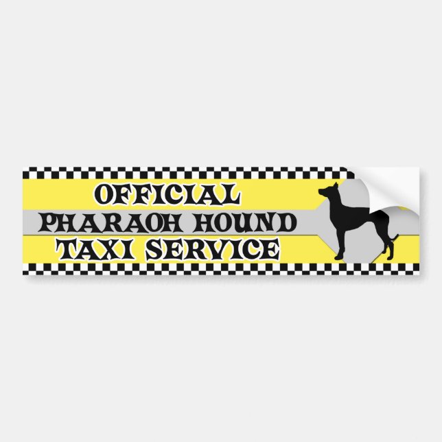 Tjänste- bildekal för Pharaohhundtaxi (Framsidan)