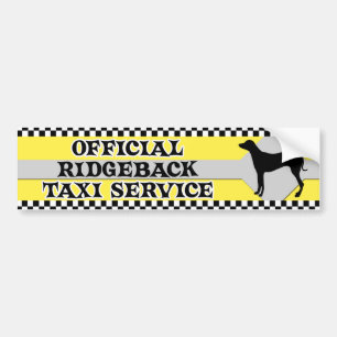 Tjänste- bildekal för Rhodesian Ridgeback taxi
