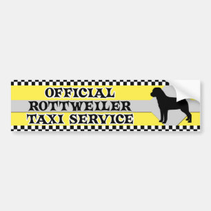 Tjänste- bildekal för Rottweiler taxi