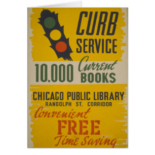 Tjänste- Chicago offentligt bibliotekCurb Hälsningskort