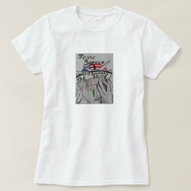 TJÄNSTE- DAMT-TRÖJA FÖR GIFT T SHIRT (Design framsida)