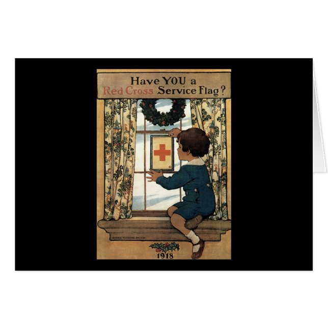 Tjänste- flagga för Jessie Willcox smedRöda kor Hälsningskort (Framsidan Horizontal)