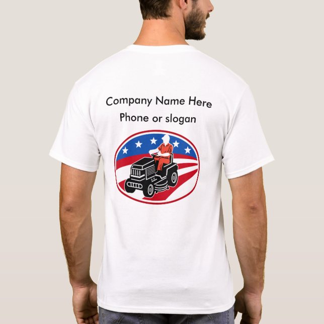 Tjänste- gräsmattaomsorg tee shirt (Baksida)