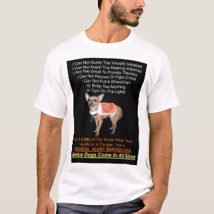 Tjänste- hundar kommer storleksanpassar sammanlag tee shirt