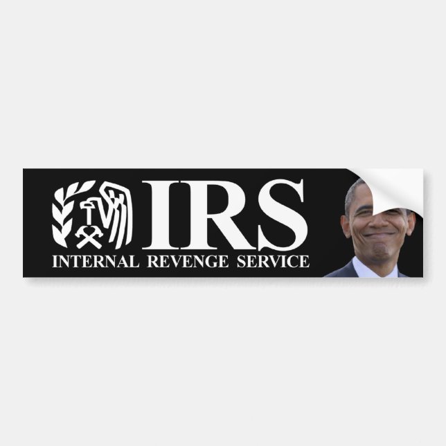 Tjänste- inre hämnd för IRS - Anti Obama Bildekal (Framsidan)