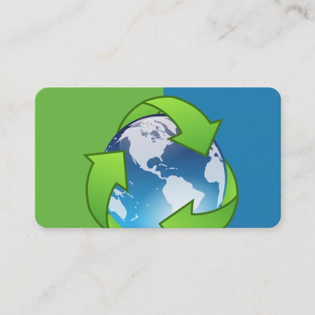 Tjänste- jordklotvisitkortar för återvinning visitkort (Framsida)