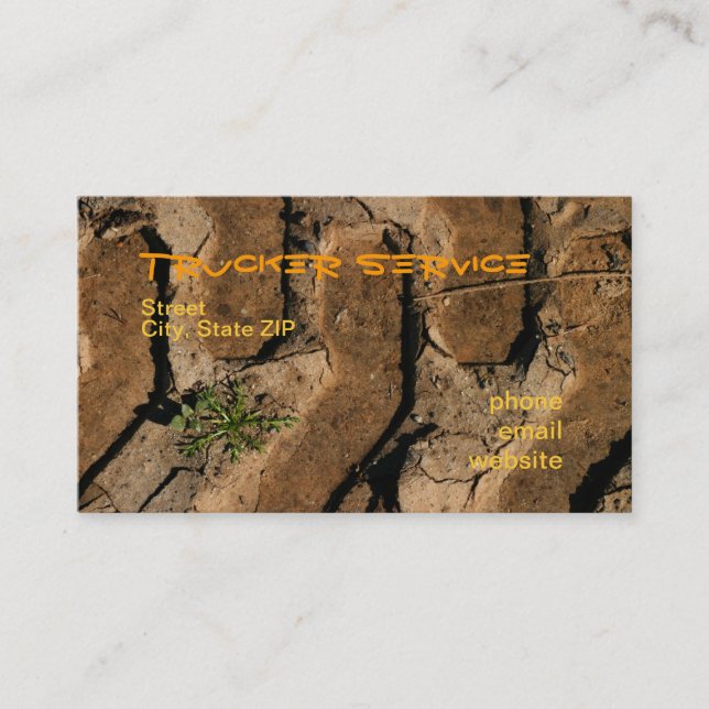 Tjänste- lastbilsförare visitkort (Framsida)