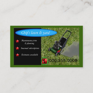 tjänste- lawnmowing visitkort