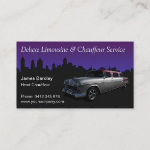 Tjänste- Limousine och chaufför Visitkort