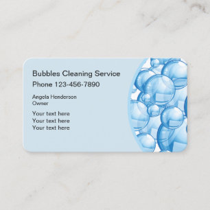 Tjänste- lokalvård bubblar design visitkort